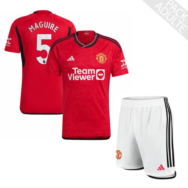 PACK MANCHESTER UNITED DOMICILE MAGUIRE ENSEMBLE SAISON 2023-2024